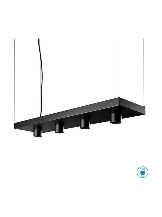 Nowodvorski Plant Pendant Light Black for 4 Bulbs GU10 80cm