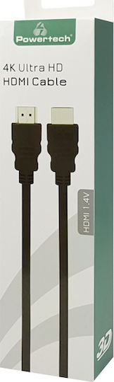 Powertech HDMI 1.4 High Speed 1080p 120Hz Cable HDMI male - HDMI male 1.5m Μαύρο