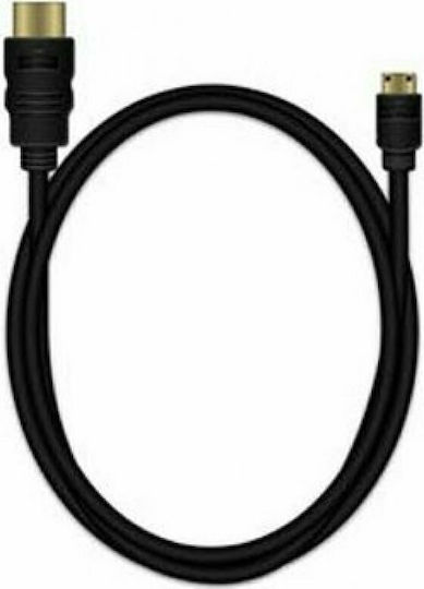 MediaRange HDMI-Kabel 1.4 Hochgeschwindigkeit 1080p 120Hz HDMI-Stecker - Mini-HDMI-Stecker 1,5m Schwarz