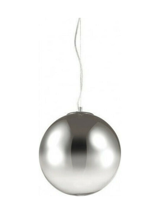 Ideal Lux Mapa Fade SP1 Pendant Light Silver with Socket E27 20x20x115cm