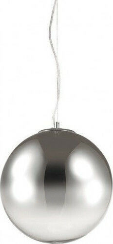 Ideal Lux Mapa Fade SP1 Pendant Light Silver with Socket E27 20x20x115cm