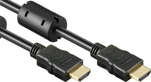Powertech HDMI 1.4 High Speed 1080p 120Hz Cable HDMI male - HDMI male 0.5m Μαύρο