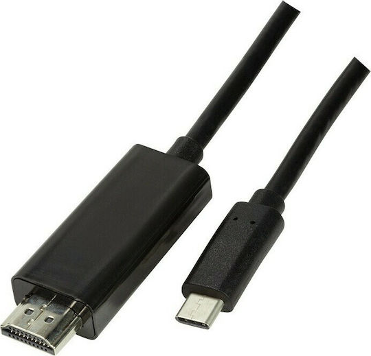 LogiLink HDMI 2.0 Premium High Speed 4K 60Hz HDR Cable HDMI Male - USB-C Male 3m Black