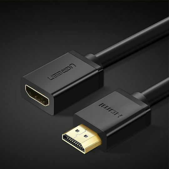 Ugreen HD107 HDMI 1.4 High Speed 1080p 120Hz Cable HDMI male - HDMI female 0.5m Μαύρο