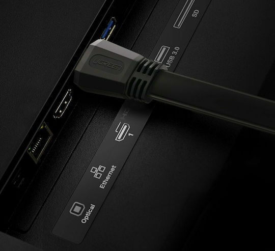 Ugreen HD104 HDMI 2.0 Premium High Speed 4K 60Hz HDR Flat Cable HDMI Male - HDMI Male 1.5m Black