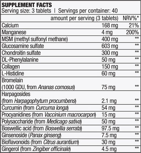 Biotech USA Arthro Guard Supplement for Joint and Bone Health 120 Tablets