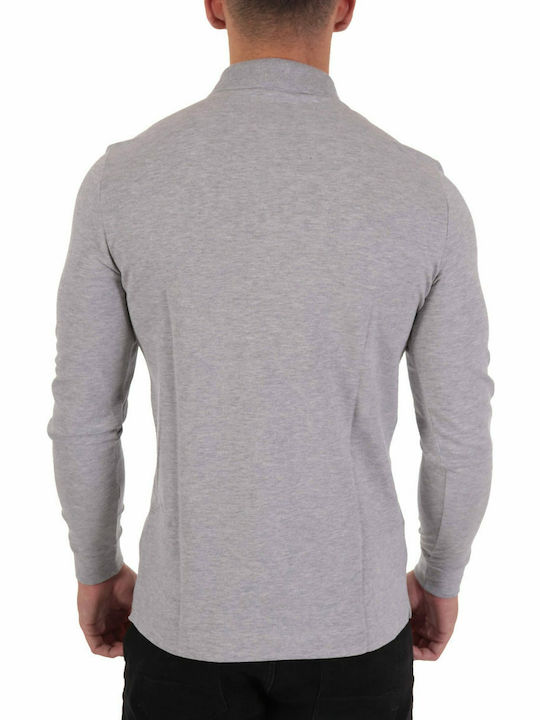 Polo Langarmbluse Gray