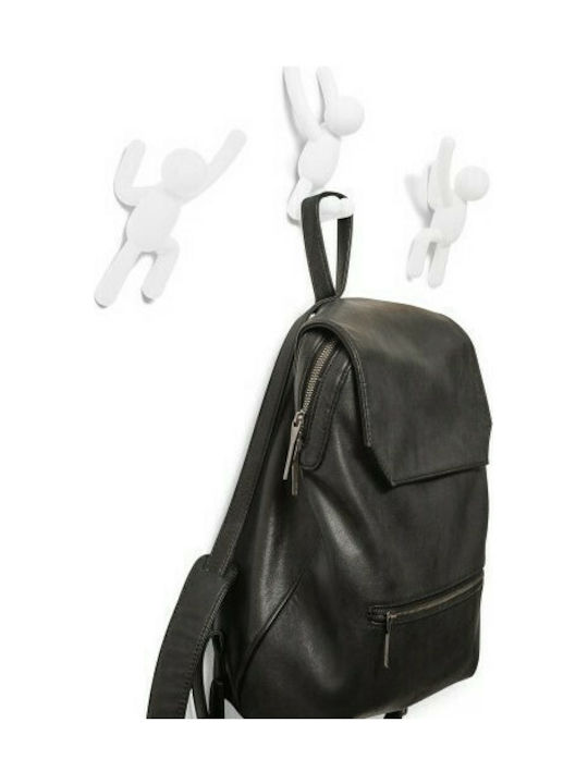 Umbra Plastic White Wall Hanger 7.6x7.6x16.5cm 3 Pieces