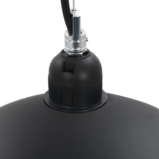 vidaXL Hängelampe Schwarz Glocke mit Fassung E27 50x24.5cm.