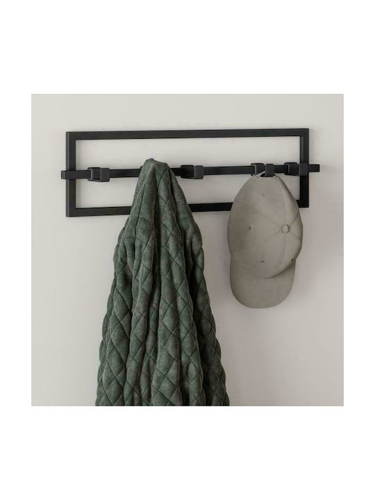 Umbra Metal Wall Hanger Cubiko with 5 Slots Μαύρη 53x6x15cm