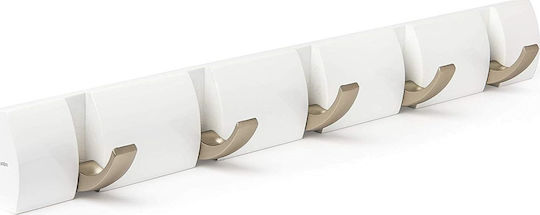 Umbra Flip 5 Hook White Ξύλινη 5 Θέσεων 50.8x3.2x6.7cm Umbra Flip 5 Hook White Ξύλινη 5 Θέσεων 50.8x3.2x6.7cm