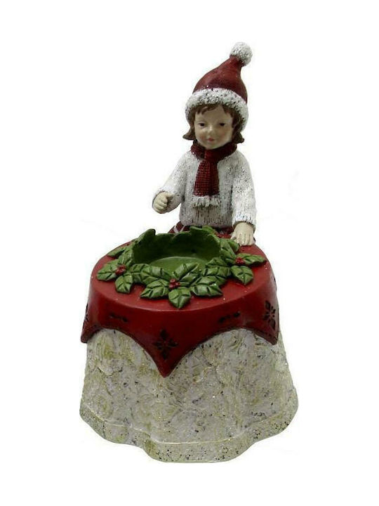 Inart Christmas Plastic Candlestick 17x14cm