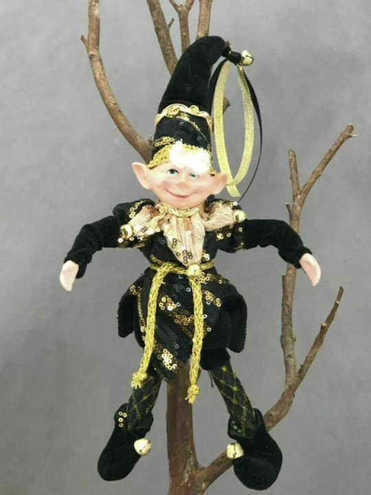 Iliadis Christmas Fabric Figure Elf Black Height 30cm Elf