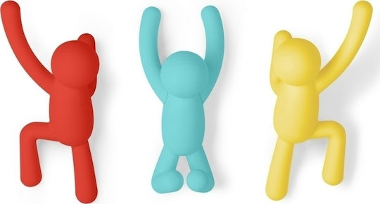 Umbra Wall Hanger Buddy Hooks Plastic Multicolour 7.6x7.6x16.5cm 3 Pieces