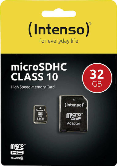 Intenso microSDHC 32GB Class 10 High Speed 20MB/s with Adapter