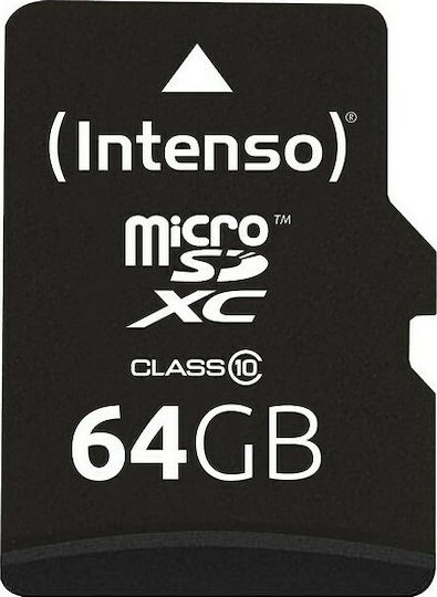 Intenso microSDXC 64GB Class 10 High Speed 20MB/s With Adapter