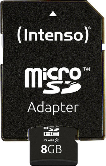 Intenso microSDHC 8GB Class 10 High Speed 20MB/s with Adapter