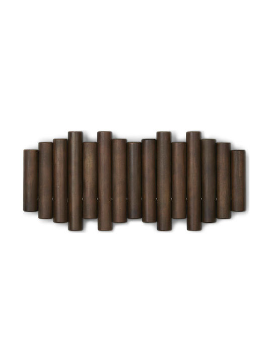 Umbra Стенна Закачалка Picket Дървена 5 Места Кафява 38x4.4x16.5см