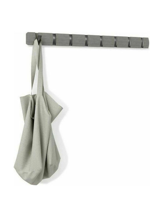 Umbra Wooden Wall Hanger with 8 Slots Grey 81.3x3.2x7.6cm 1pc