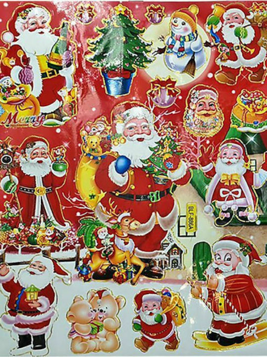 XMASfest Χριστουγεννιάτικα Αυτοκόλλητα για Τοίχο με Σχέδιο Άγιου Βασίλη 20x25εκ.