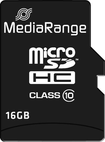 MediaRange MR958 microSDHC 16GB Class 10 A1 High Speed 80MB/s με αντάπτορα