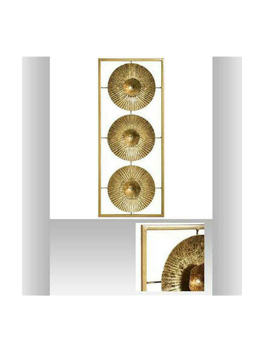 Atmosphera 3D Wall Decor Gold Metallic 25x2.5x61cm