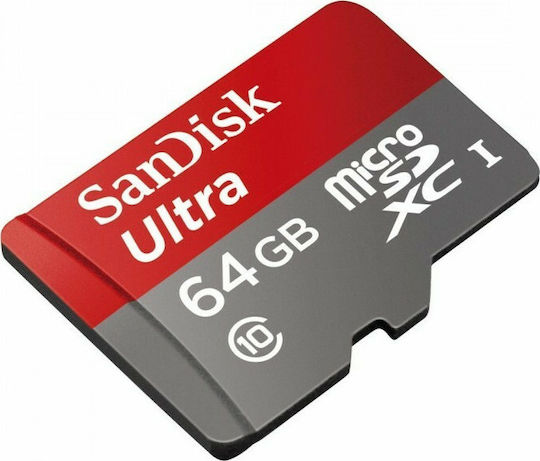 Sandisk Ultra microSDXC 64GB U1 A1 UHS-I 80MB/s με αντάπτορα