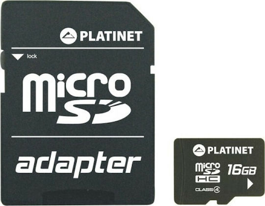 Platinet microSDHC 16GB Class 10 High Speed με αντάπτορα