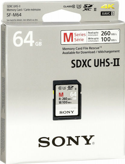 Sony Sf-m Series SDXC U3 V60 UHS-II 260MB/s