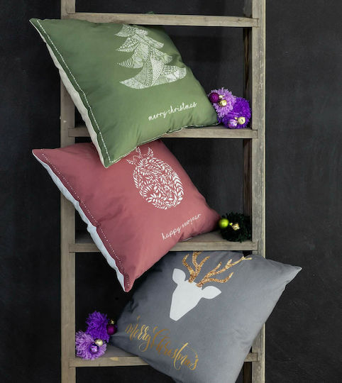 Nima Christmas Decorative Pillow Ornament Square Red 45x45cm