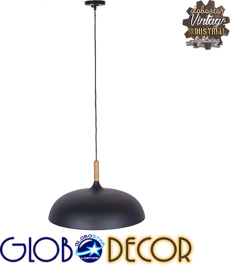 GloboStar Vallete Black Bell Pendant Ceiling Light with E27 Socket 45x27x27cm