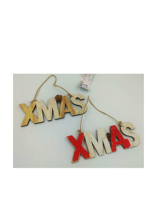 TnS Christmas Wooden Figure inscription Red Height 8cm