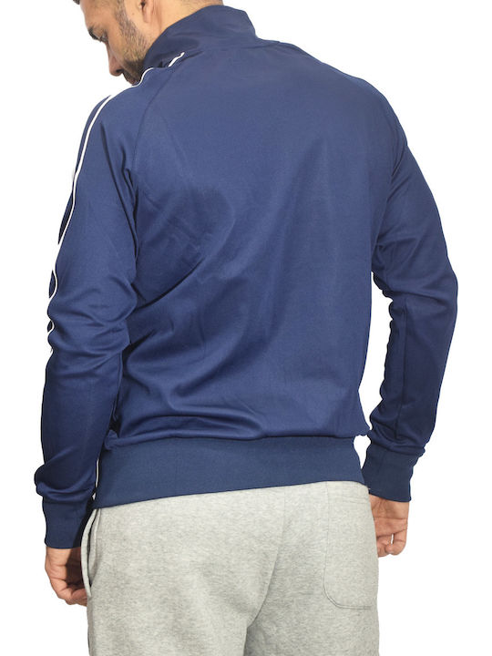 Basehit Men's Sweatshirt Jacket with Pockets Navy