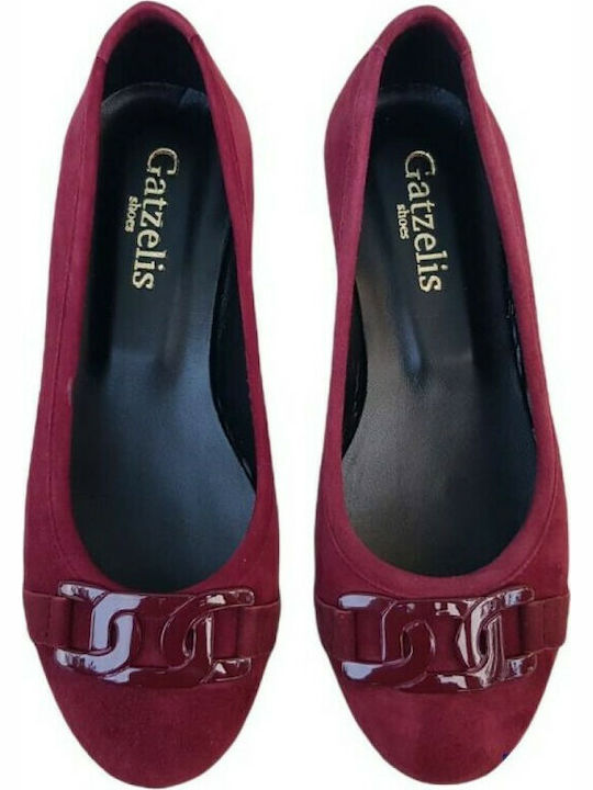 Gatzelis Shoes ΡΟΚΑΚΙ 22050 BURGUNDY SUEDE Gatzelis Shoes