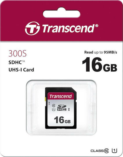 Transcend 300s SDHC 16GB U1 V30 UHS-I 95MB/s