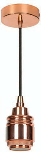VK Lighting Adjustable Pendant Light Rose Gold with Socket E27 10cm