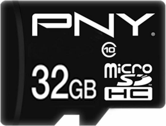 PNY Performance Plus microSDHC 32GB U1 UHS-I 10MB/s με αντάπτορα