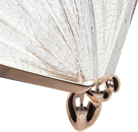 GloboStar Butterfly Κρεμαστό Φωτιστικό Ροζ Χρυσό LED 20x17x24εκ.