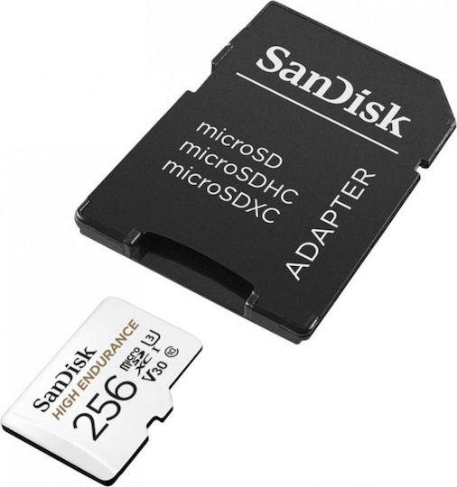 Sandisk High Endurance microSDXC 256GB U3 V30 UHS-I с адаптер