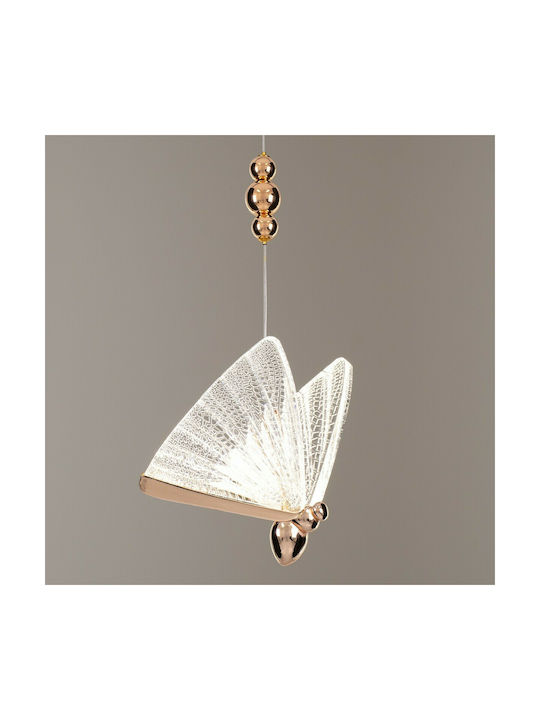 GloboStar Butterfly Hängelampe Rose Gold 20x17x24cm.