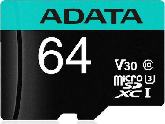 Adata Premier Pro microSDXC 64GB U3 V30 A2 UHS-I 100MB/s Cu Adaptor