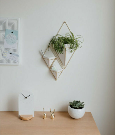 Umbra 3D Hanging Wall Decor White Made of Ceramic Material 22x9.5x39cm