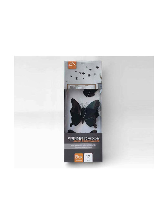 Διακοσμητικό Αυτοκόλλητο Τοίχου Butterflies 3D 12τμχ Ango