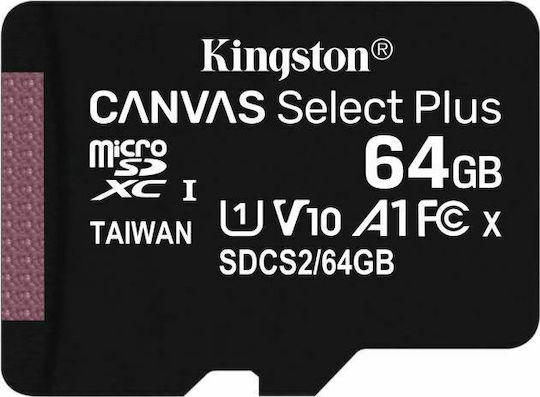 Kingston Canvas Select Plus (3 Pack) microSDXC 64GB U1 V10 A1 UHS-I 100MB/s With Adapter