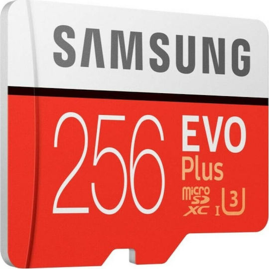 Samsung Evo Plus microSDXC 256GB U3 UHS-I 100MB/s με αντάπτορα