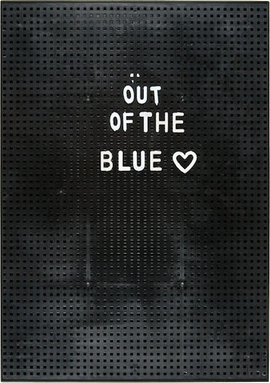 Out of the Blue Wanddekoration Schwarzes Brett Aus Kunststoff 22x3,5x30cm