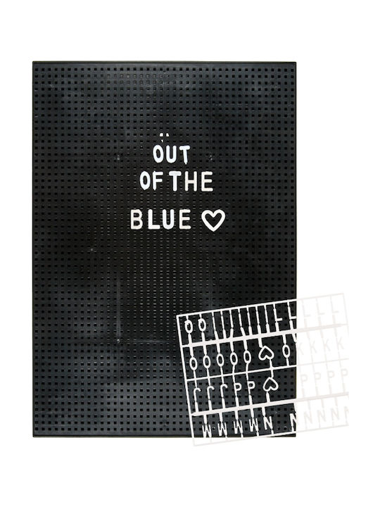 Out of the Blue Decorative Noticeboard Black Made of Plastic 22x3.5x30cm