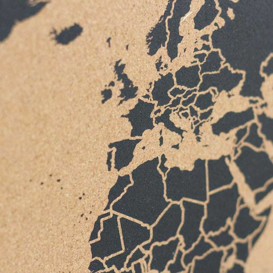 Miss Wood World Map Πίνακας Ξύλινος 90x60cm