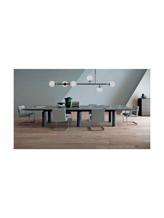 Inlight Pendant Light Black Rail for 6 Bulbs G9 130x130cm