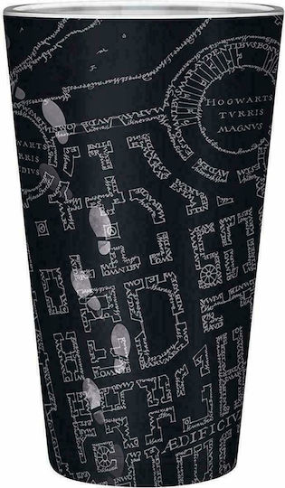 Abysse Harry Potter - Marauder's Map Glass made of Glass in Black Color 400ml